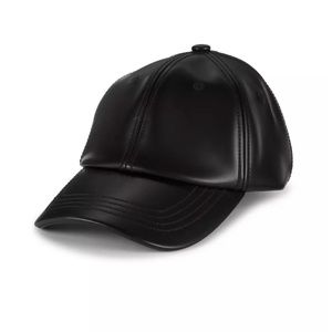 Acne Studios Faux Leather Belted Black Baseball Hat